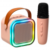 USB Bluetooth kolonėlė su mikrofonu, rožinė