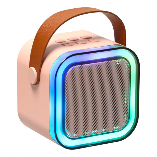 USB Bluetooth kolonėlė su mikrofonu, rožinė