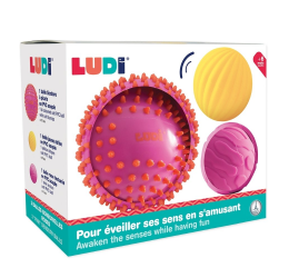 Ludi sensoriniai kamuoliukai, 3vnt.