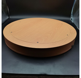Begalybės veidrodis mediniu rėmu, 50 cm
