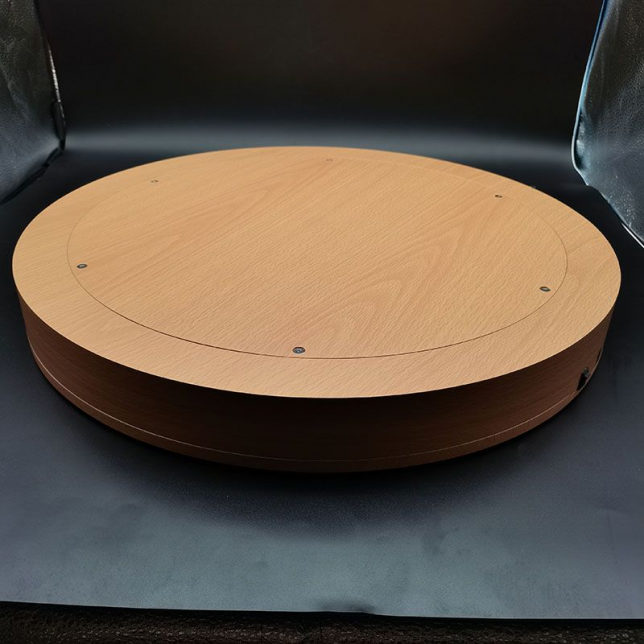 Begalybės veidrodis mediniu rėmu, 50 cm