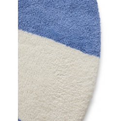 Apvalus skalbiamas kilimas vaikų kambariui - Cecilia Blue/White