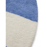 Apvalus skalbiamas kilimas vaikų kambariui - Cecilia Blue/White