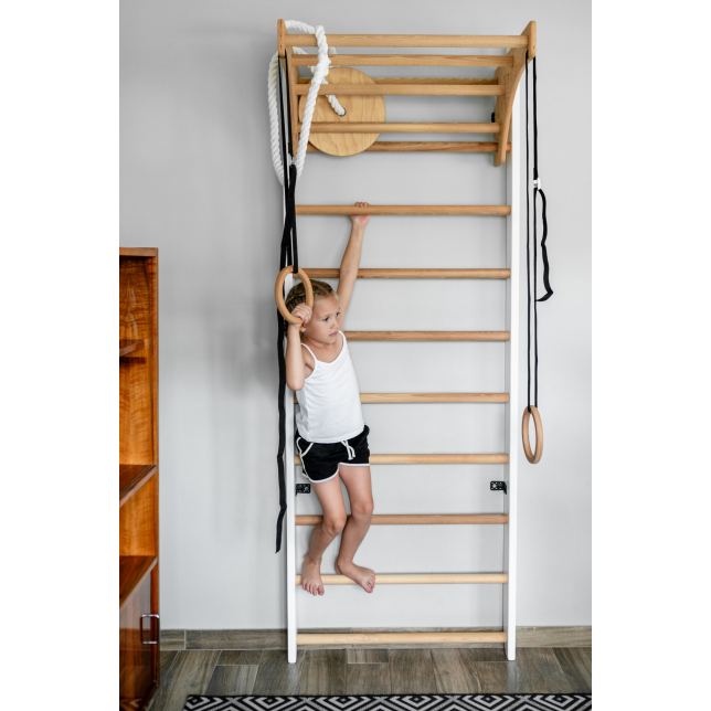Medinė gimnastikos sienelė ''Homestyle" 220 cm - juoda