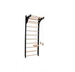 Medinė gimnastikos sienelė ''Homestyle" 220 cm - juoda