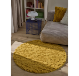 Apvalus švelnus kilimas - Immy Yellow
