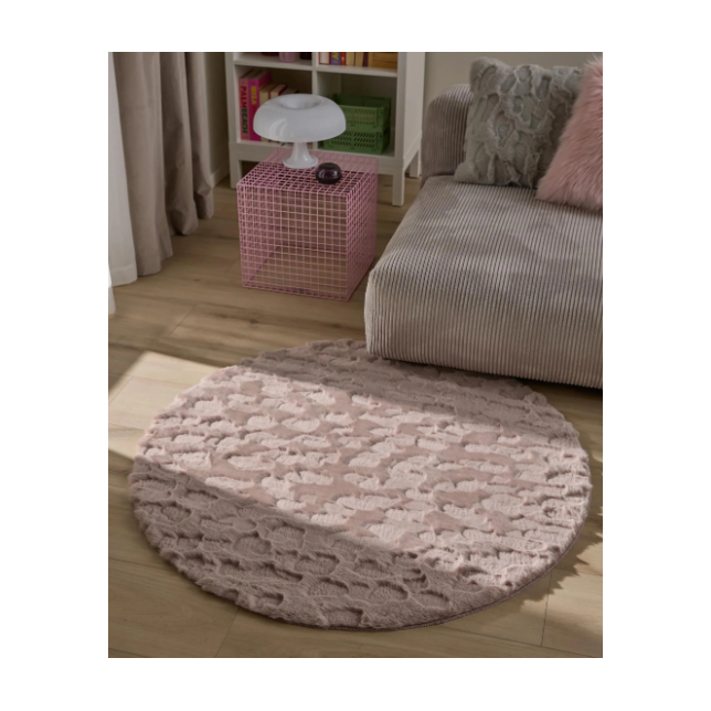 Apvalus švelnus kilimas - Immy Pink