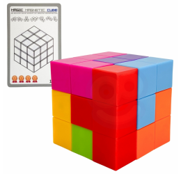 WOOPIE dėlionė „Tetris kubas“ su kortelių rinkiniu