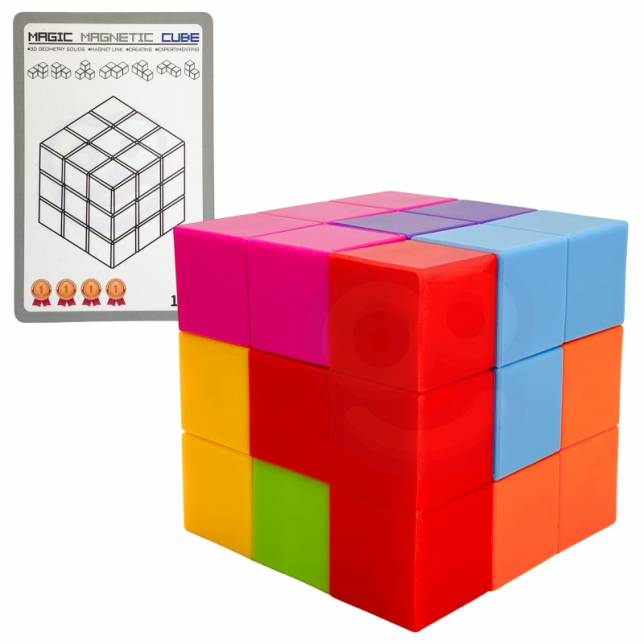 WOOPIE dėlionė „Tetris kubas“ su kortelių rinkiniu