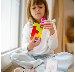 WOOPIE dėlionė „Tetris kubas“ su kortelių rinkiniu