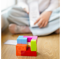 WOOPIE dėlionė „Tetris kubas“ su kortelių rinkiniu