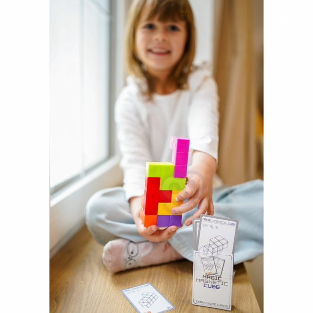 WOOPIE dėlionė „Tetris kubas“ su kortelių rinkiniu