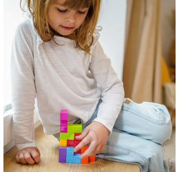WOOPIE dėlionė „Tetris kubas“ su kortelių rinkiniu