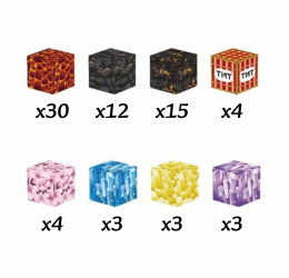 WOOPIE magnetinių kaladėlių rinkinys „Pixelių kubeliai“, 74 vnt.