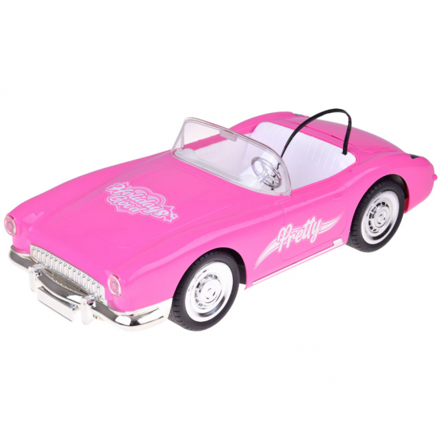 Nuotoliniu būdu valdoma retro „Cadillac“ mašina su elegantiška lėle