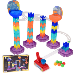 Spalvingas „Marble Run“ – Kamuoliukų trasos rinkinys, 58 dalys