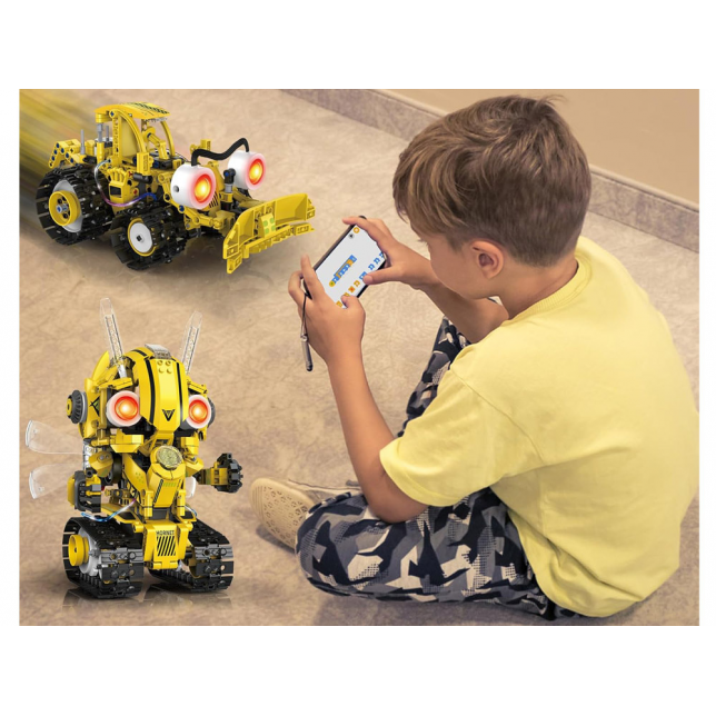 Konstruktorius „Robots Pro 5in1“ su nuotolinio valdymo pultu ir LED apšvietimu, 673 det.