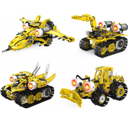 Konstruktorius „Robots Pro 5in1“ su nuotolinio valdymo pultu ir LED apšvietimu, 673 det.