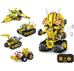 Konstruktorius „Robots Pro 5in1“ su nuotolinio valdymo pultu ir LED apšvietimu, 673 det.