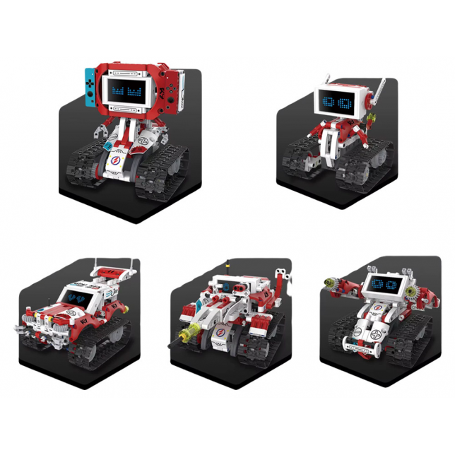 Robots Pro 5in1 techninis konstruktorius su pulteliu ir LED ekranu