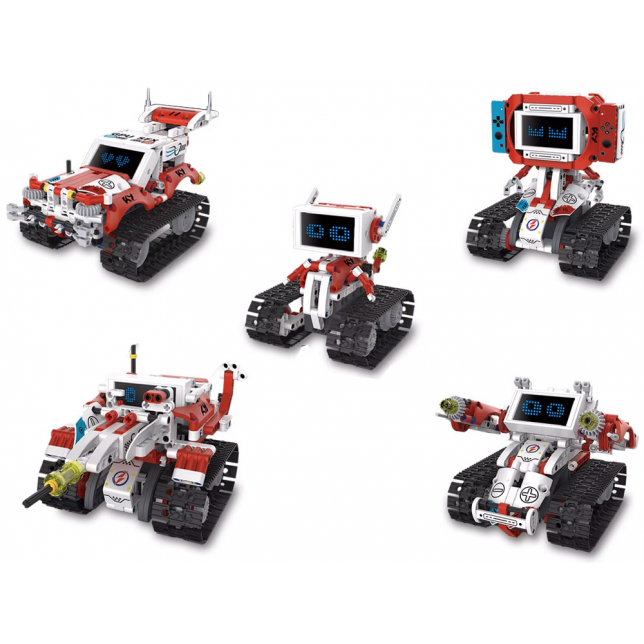 Robots Pro 5in1 techninis konstruktorius su pulteliu ir LED ekranu