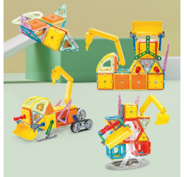 3D Magnetiniai blokeliai ''Transportas'' 80vnt.
