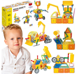 3D Magnetiniai blokeliai ''Transportas'' 80vnt.