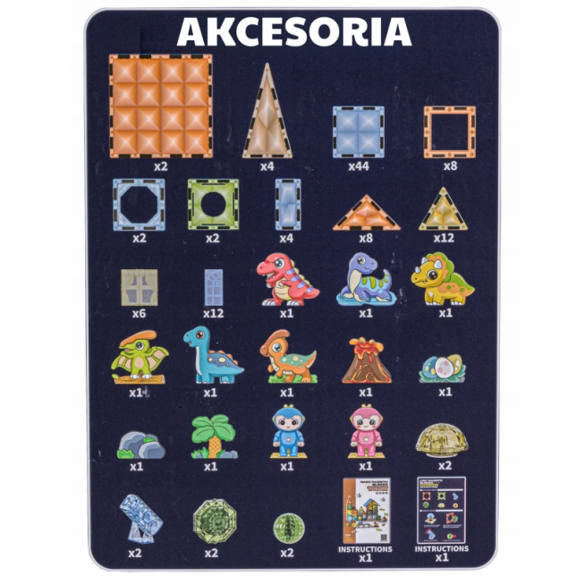 „Woopie“ 3D magnetinis šviečiančių kaladėlių rinkinys