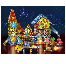 „Woopie“ 3D magnetinis šviečiančių kaladėlių rinkinys