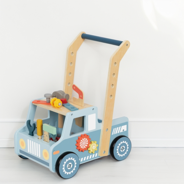 Tooky Toy medinė vaikštynė–dirbtuvės