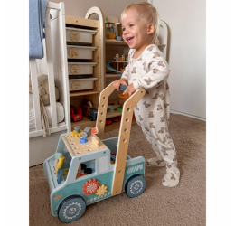 Tooky Toy medinė vaikštynė–dirbtuvės