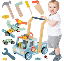 Tooky Toy medinė vaikštynė–dirbtuvės