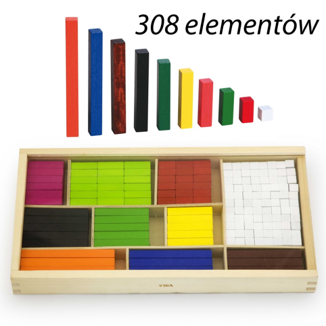 Viga klasikinės ''Cuisenaire'' kaladėlės