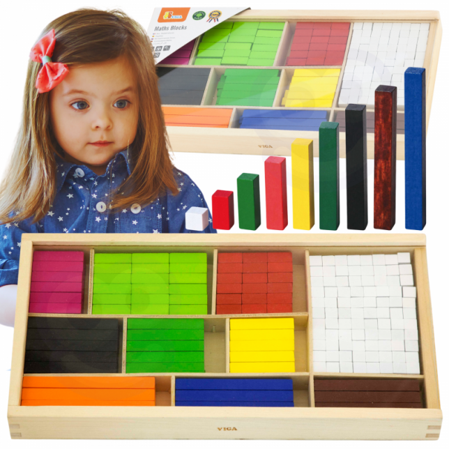 Viga klasikinės ''Cuisenaire'' kaladėlės