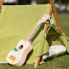 Rožinė medinė ukulele iš „Classic World“