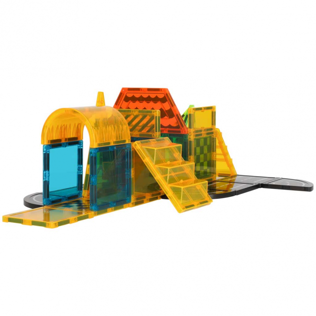 3D magnetinių konstravimo blokų rinkinys „Statybos technika“ (50 detalių)
