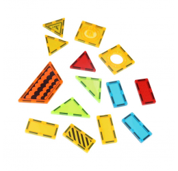 3D magnetinių konstravimo blokų rinkinys „Statybos technika“ (50 detalių)