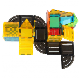 3D magnetinių konstravimo blokų rinkinys „Statybos technika“ (50 detalių)