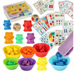 Montessori meškiukų skaičiavimo rinkinys – 44 elementai