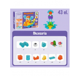 WOOPIE skaidrios magnetinės kaladėlės 43 vnt.