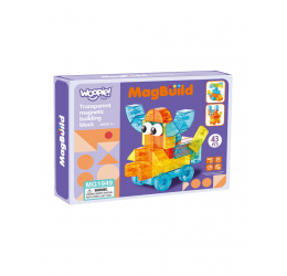 WOOPIE skaidrios magnetinės kaladėlės 43 vnt.