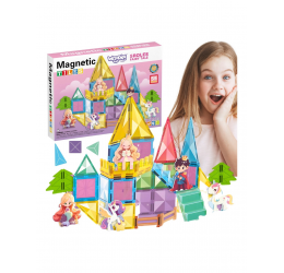 WOOPIE 3D magnetinis konstruktorius-edukacinis rinkinys-Pasakų pilis 55 vnt.