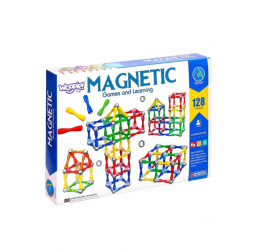 WOOPIE 3Dmagnetiniė konstruktoriaus kaladėlės 128 vnt. XXL