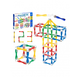 WOOPIE 3Dmagnetiniė konstruktoriaus kaladėlės 128 vnt. XXL