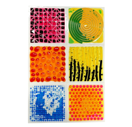Sensorinis takas-plytelės su įvairiomis tekstūromis 30x30 cm 6 vnt.