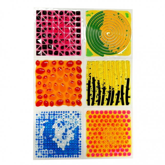 Sensorinis takas-plytelės su įvairiomis tekstūromis 30x30 cm 6 vnt.