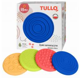 Sensoriniai diskai su skirtingomis tekstūromis - 4 vnt.