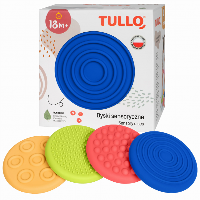 Sensoriniai diskai su skirtingomis tekstūromis - 4 vnt.