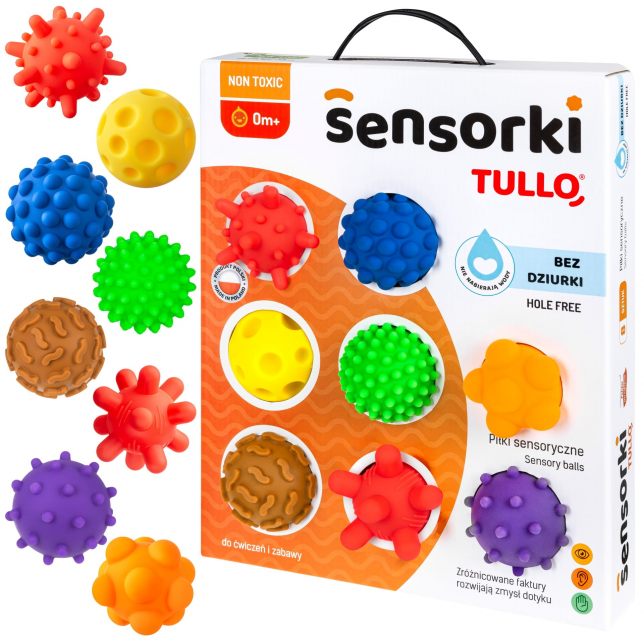 Tullo sensoriniai kamuoliukai 8 vnt. Be skylučių