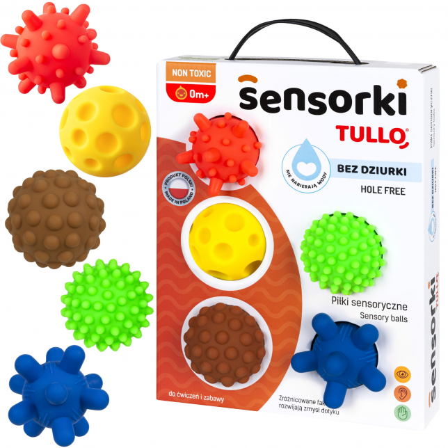 Tullo sensoriniai kamuoliukai 5 vnt. Be skylučių